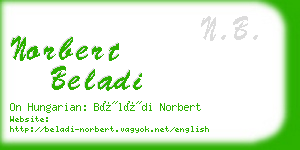 norbert beladi business card